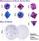 LET'S RESIN Dice Resin Molds Silicone, DND Dice Epoxy Resin Molds with 7 Standard Polyhedral Stereoscopic Dice Cavities, Silicone Molds for Epoxy Resin, DIY Dices Making, Table Board Game